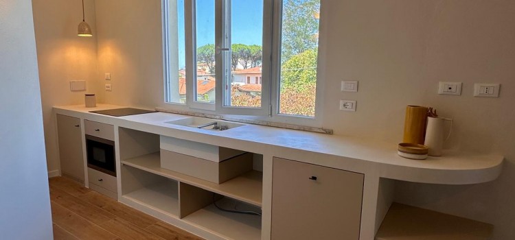 CUCINA IN MURATURA MINIMALE