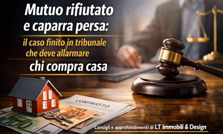 Mutuo rifiutato e caparra persa: il caso finito in tribunale che deve far riflettere chi c