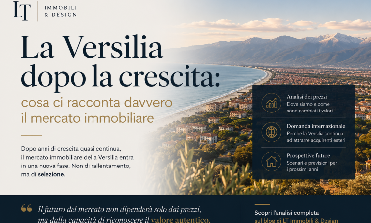 La Versilia dopo la crescita: cosa ci racconta davvero il mercato immobiliare
